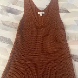 Are We There Yet Knit Tank in Burnt Orange
